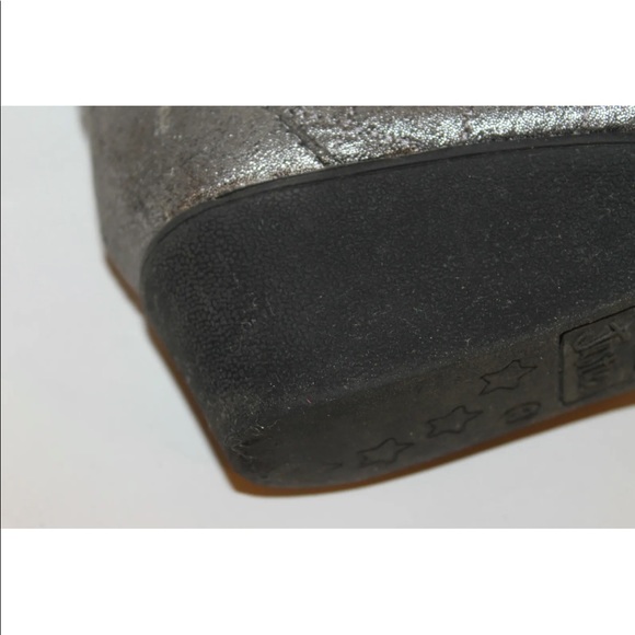 Justice Winter Girl Boots Gray Quilted Studs Zipper Lace Lined Sz 3 Gemstones - Picture 8 of 12